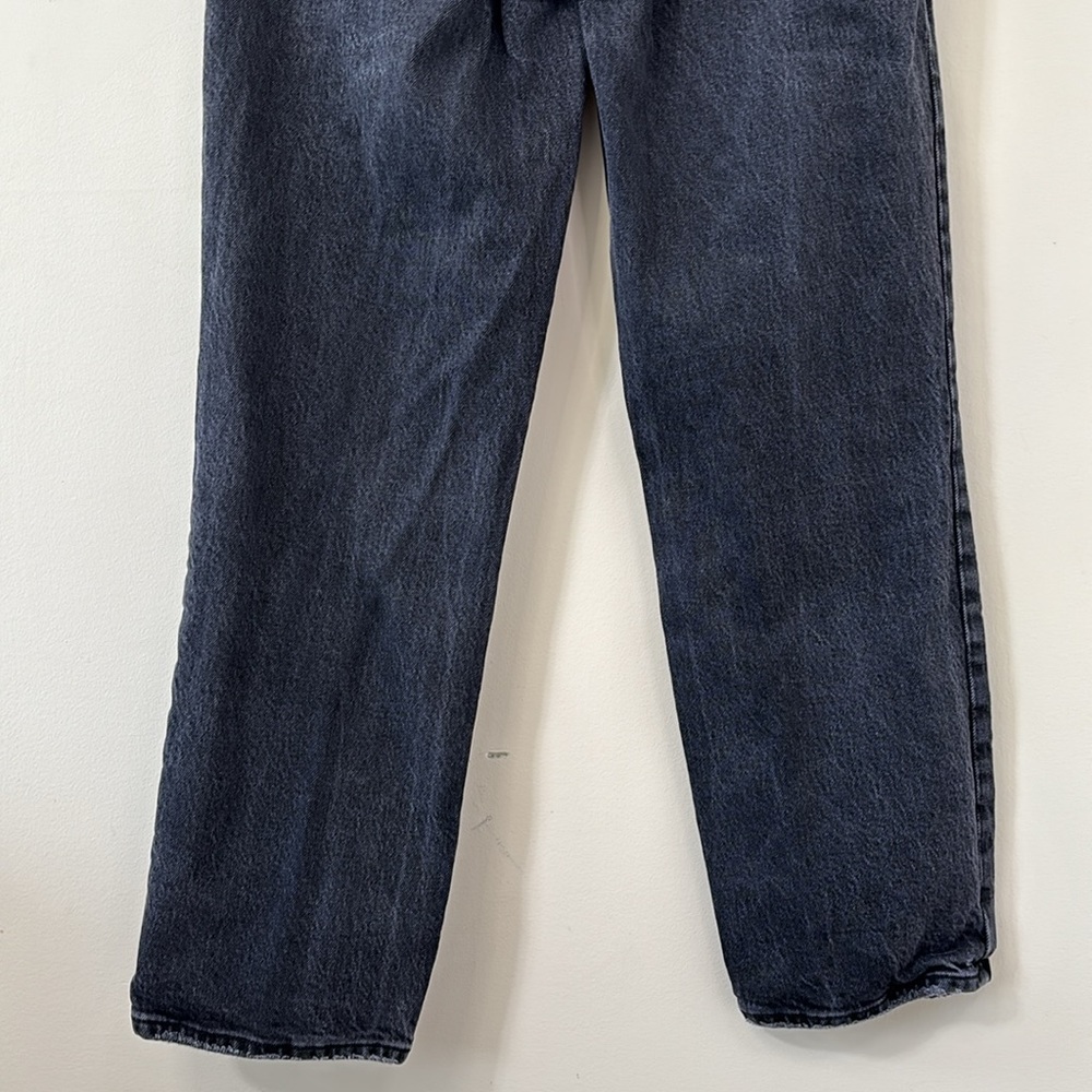 Abercrombie & Fitch The 90s Straight Ultra High Rise Black Wash Denim Jeans 28S - Picture 8 of 10